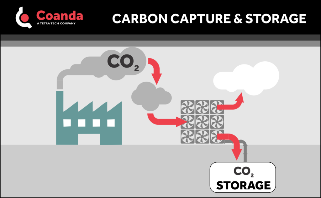 Diagram of Carbon Capture & Storage process