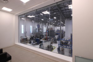 View of the laboratory from the observation lounge